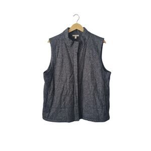 Eileen Fisher Cotton/Hemp Vest Gray Size XL